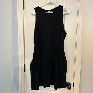 Gap Black Sleeveless T-Shirt Dress